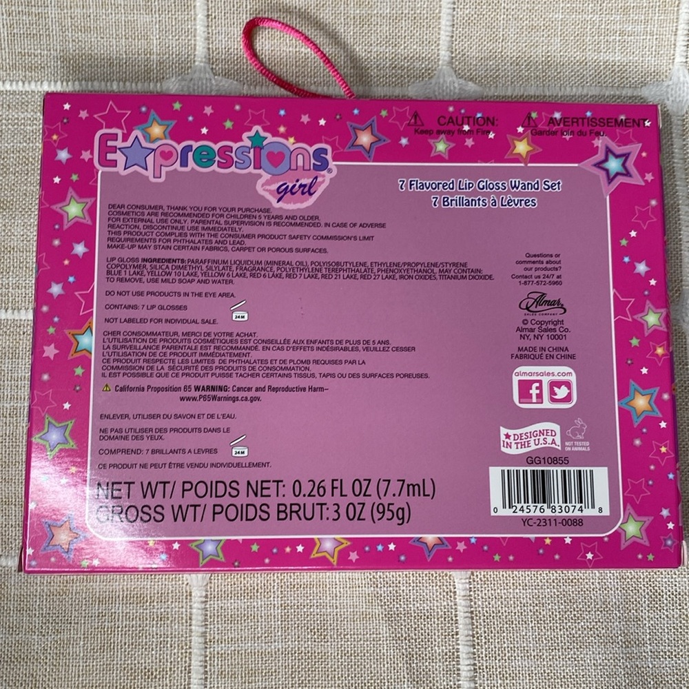 Expressions 7pc Fruity Flavored Lip Gloss‎ Set in Assorted Non Toxic Kids New - Picture 4 of 4